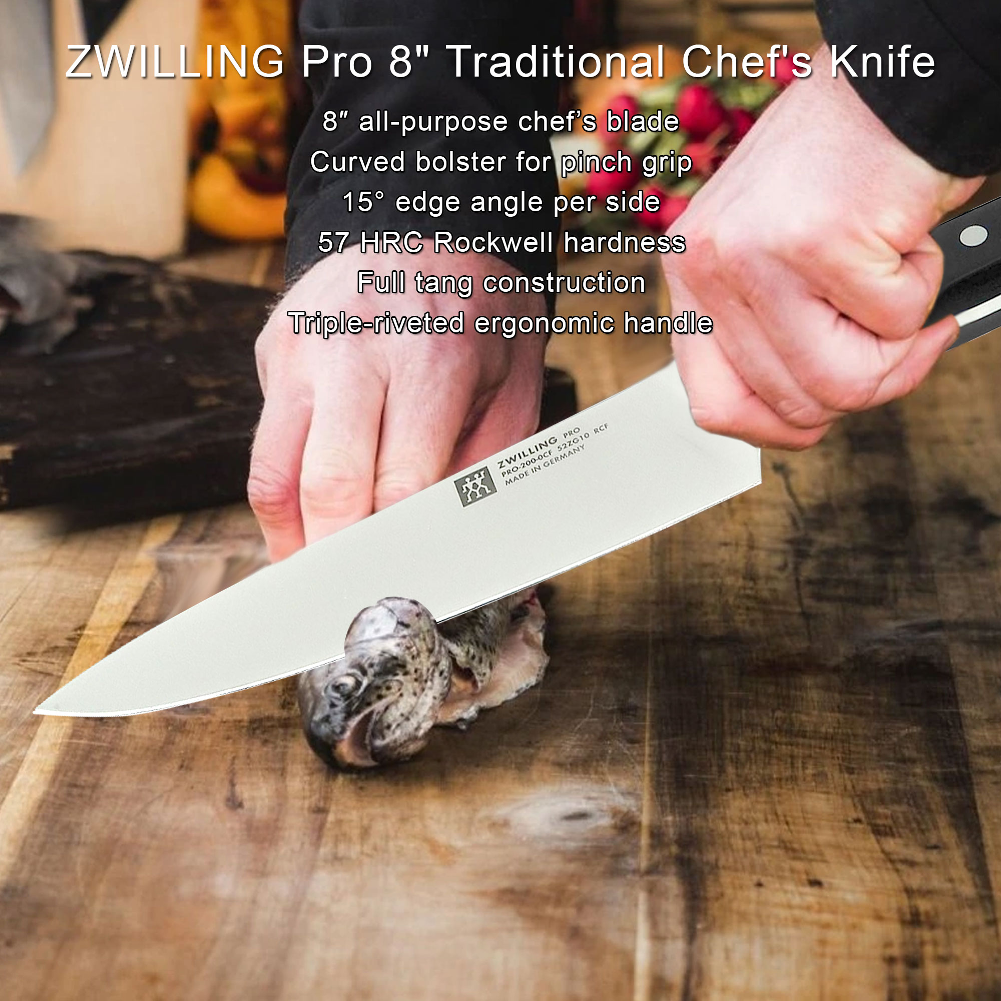 Foto 3 pulgar | Juego De Cuchillos Zwilling Pro 8 Cuchillos De Chef Tradicionales X3 - Venta Internacional.