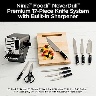 Foto 2 | Juego De Cuchillos Ninja Foodi Neverdull Premium De 17 Piezas Con Afilador - Venta Internacional.