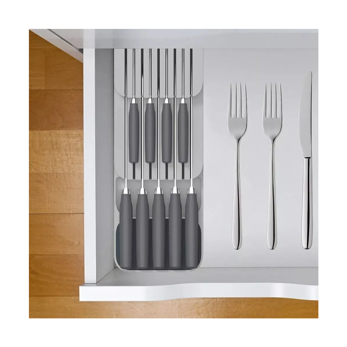 Foto 3 pulgar | Organizador Para Cuchillos Porta Cuchillos Eo Safe Imports Esi-20626 Gris