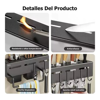 Foto 3 | Soporte Para Cuchillos Pared Cocina Eo Safe Imports Esi-20627 Gris