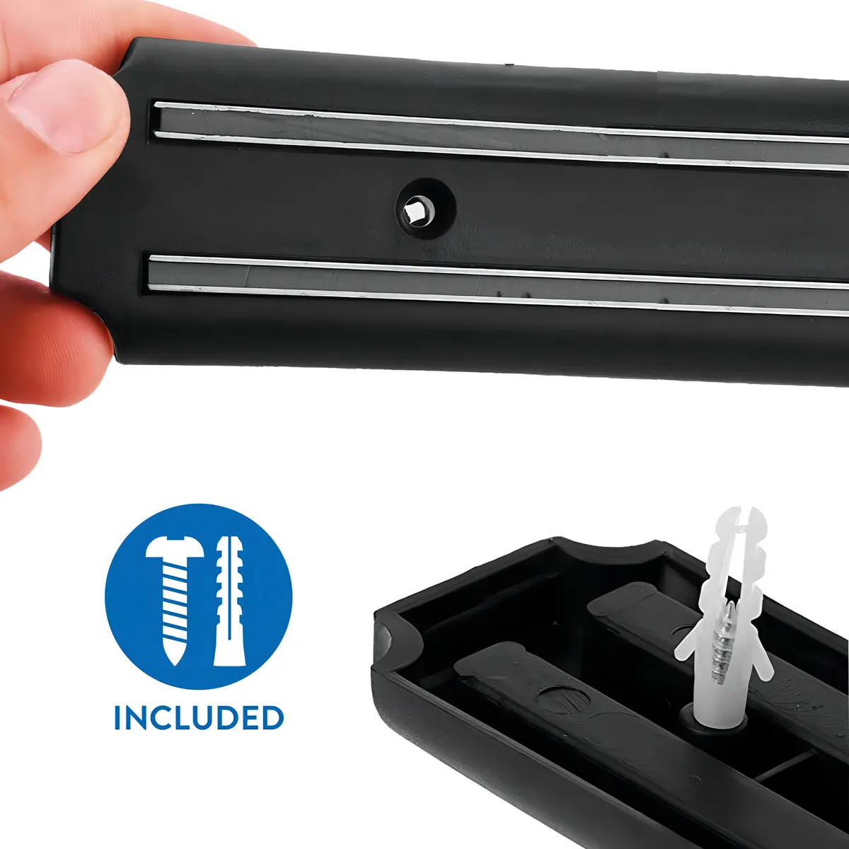 Foto 5 pulgar | Barra Iman Magnetica Porta Cuchillos Herramientas Eo Safe Imports Esi-20624 Negro