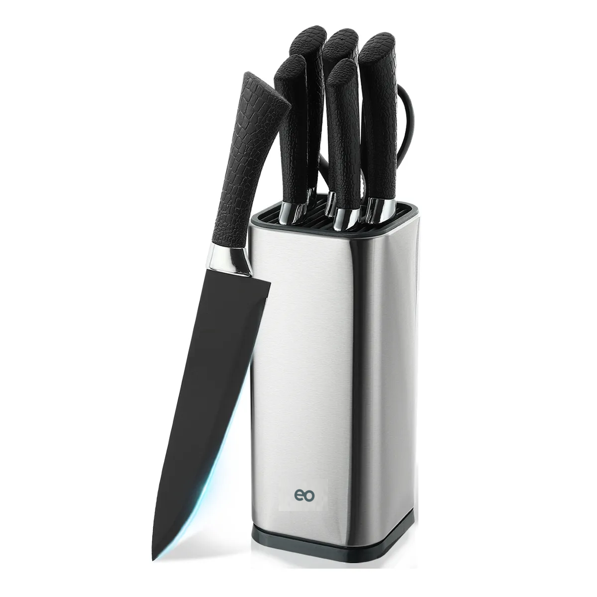 Foto 1 | Juego De 10 Cuchillos Profesionales Con Base  Eo Safe Imports Esi-20716 Negro