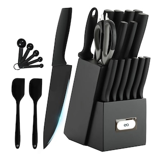 Foto 1 | Juego De Cuchillos De 19 Piezas Con Base De Madera Eo Safe Imports Esi-20699 Negro