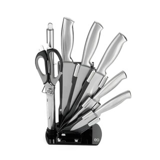 Foto 1 | Juego De Cuchillos De Cocina 8 Piezas Con Base Eo Safe Imports Esi-20705 Plata