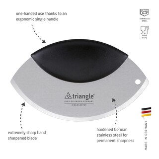 Foto 2 | Cuchillo Para Picar Triangular Con Una Sola Mano 17 Cm Acero Inoxidable Alemania - Venta Internacional.