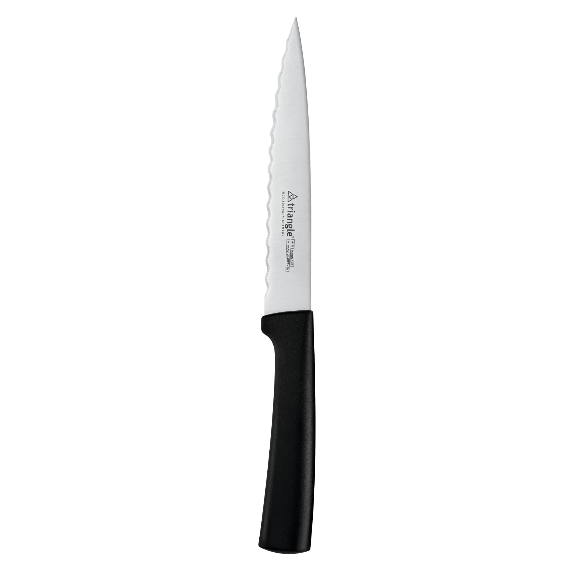 Foto 1 | Cuchillo De Cocina Triangular Con Hoja De Acero Inoxidable Con Borde Ondulado De 16 Cm - Venta Internacional.