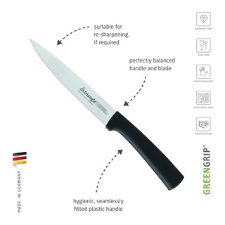 Foto 2 | Cuchillo De Cocina Triangular De 16 Cm Con Borde Ondulado De Acero Inoxidable - Venta Internacional.