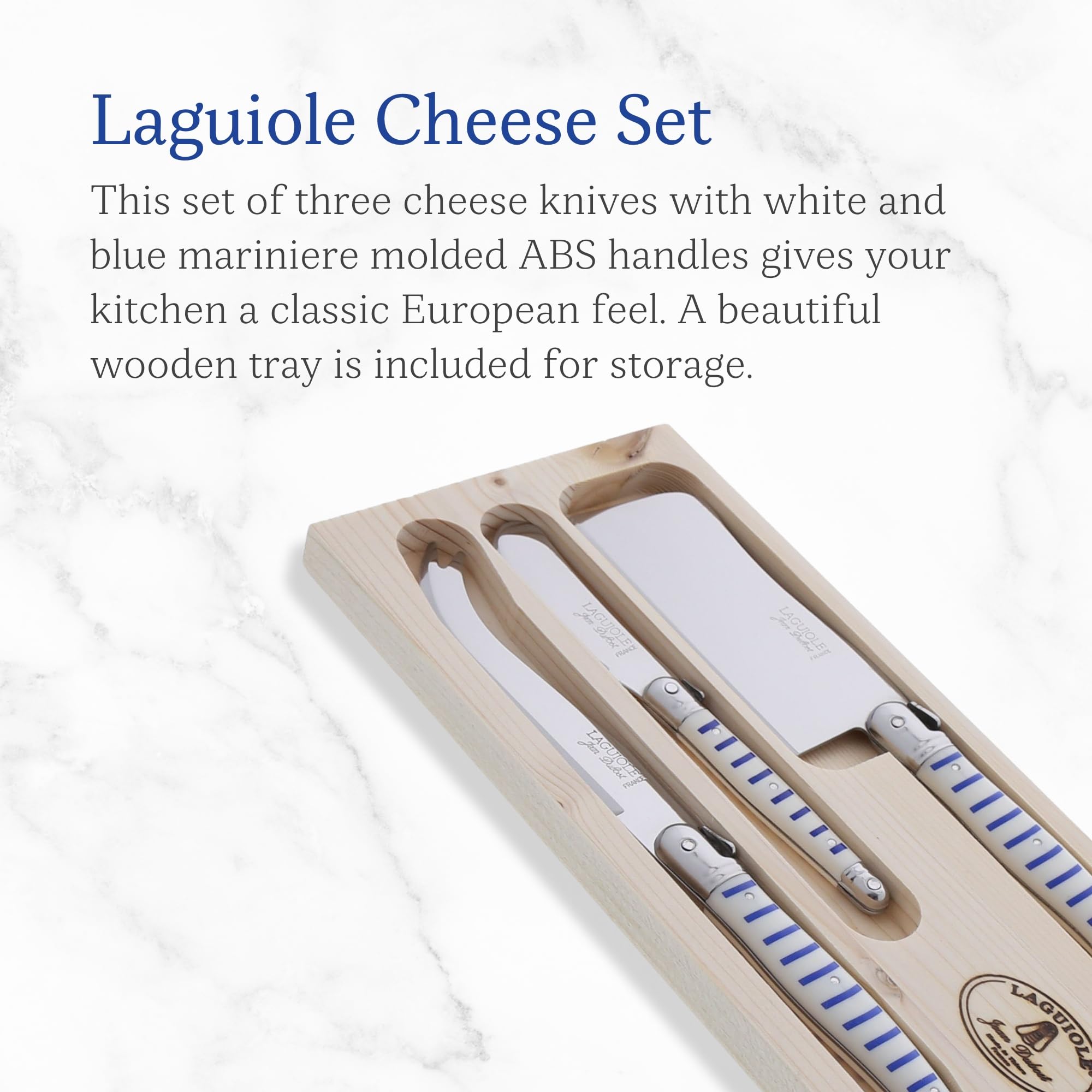 Foto 3 pulgar | Juego De Cuchillos Para Queso Jean Dubost Laguiole Mariniere Handles - Venta Internacional.
