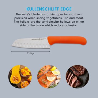 Foto 3 | Cuchillo Santoku Messermeister Petite Messer De 5 Pulgadas Naranja - Venta Internacional.