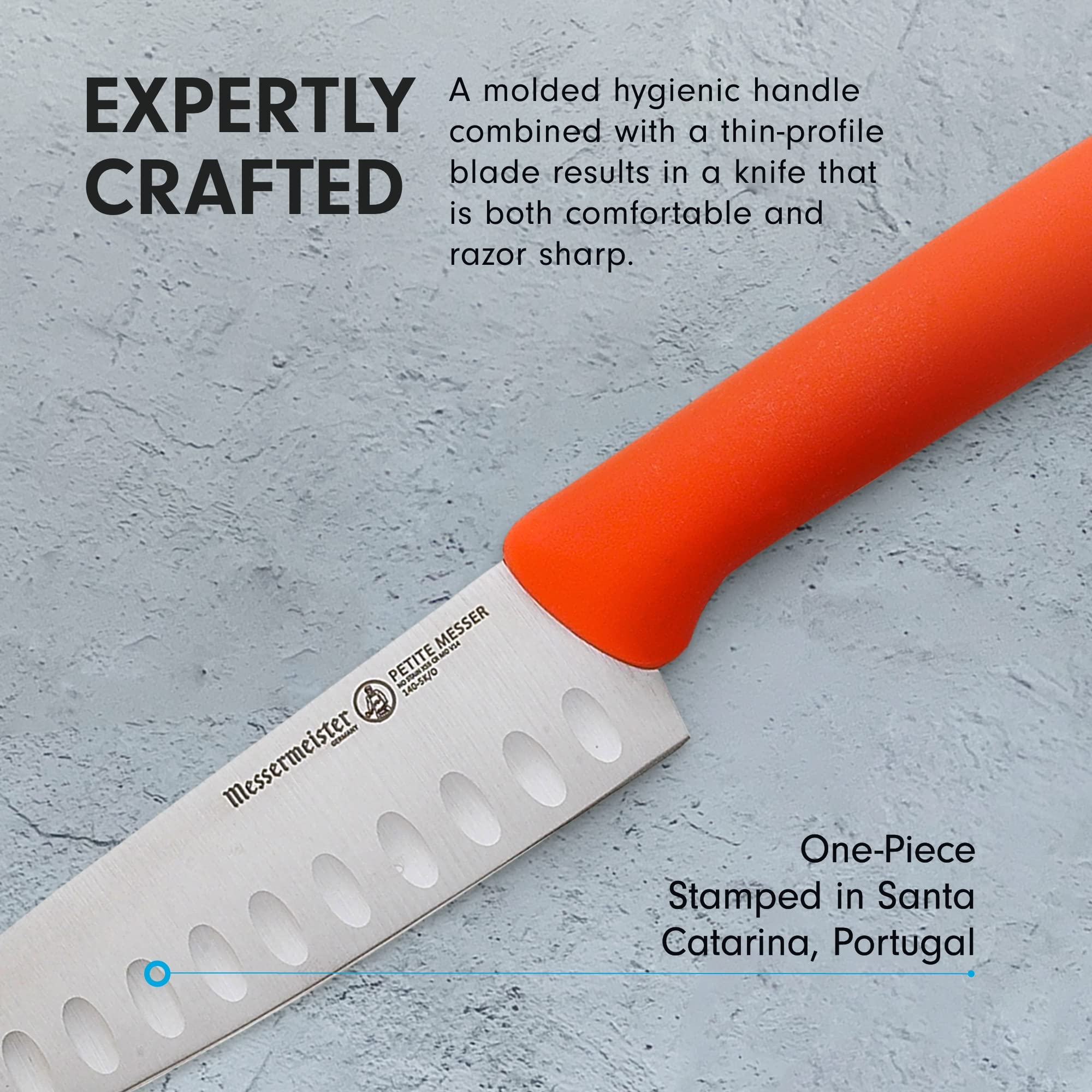 Foto 6 pulgar | Cuchillo Santoku Messermeister Petite Messer De 5 Pulgadas  Naranja - Venta Internacional.