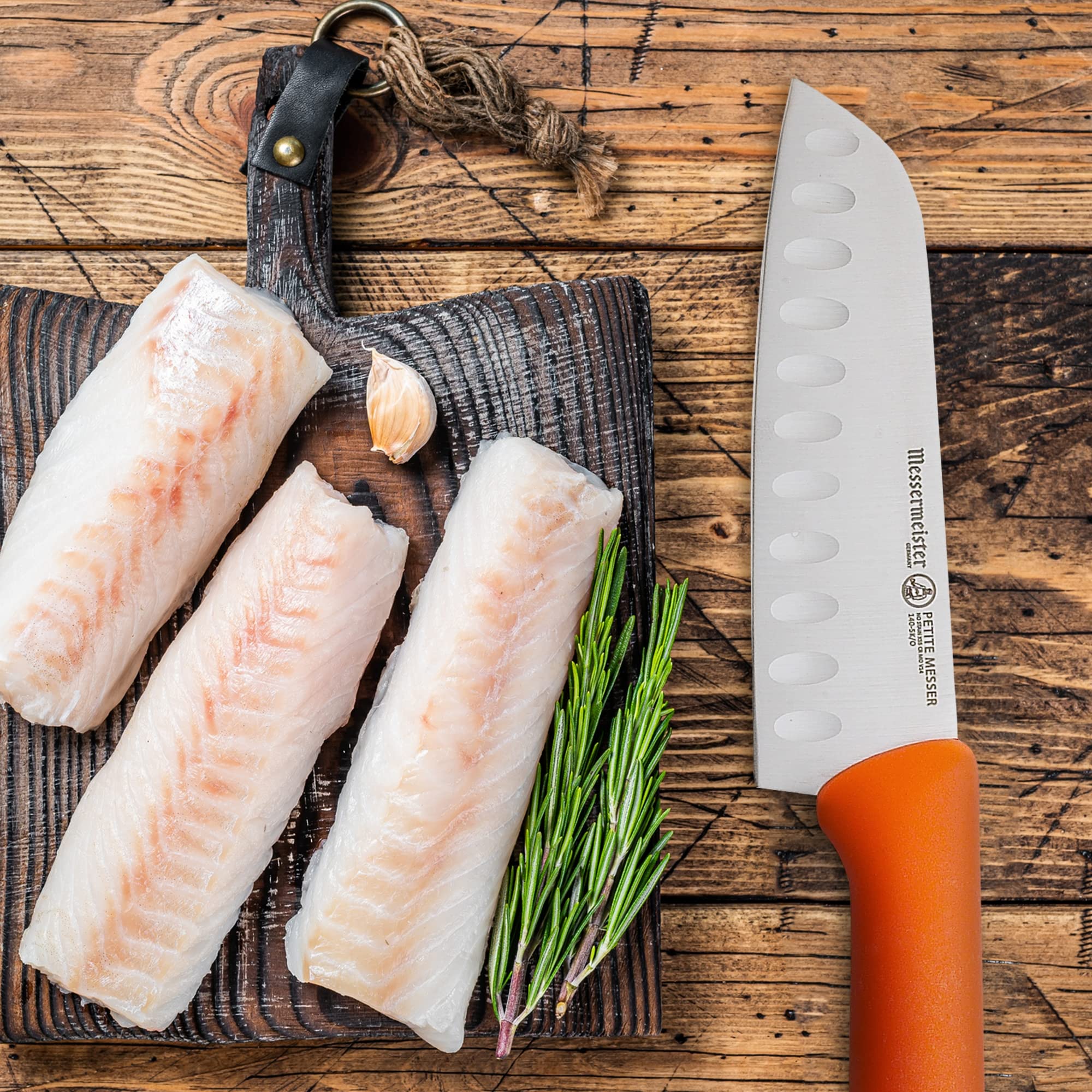 Foto 6 | Cuchillo Santoku Messermeister Petite Messer De 5 Pulgadas  Naranja - Venta Internacional.