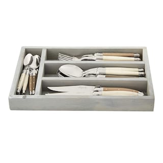 Foto 1 | Juego De Cubiertos Jean Dubost Laguiole De 24 Piezas Con Asas De Lino - Venta Internacional.