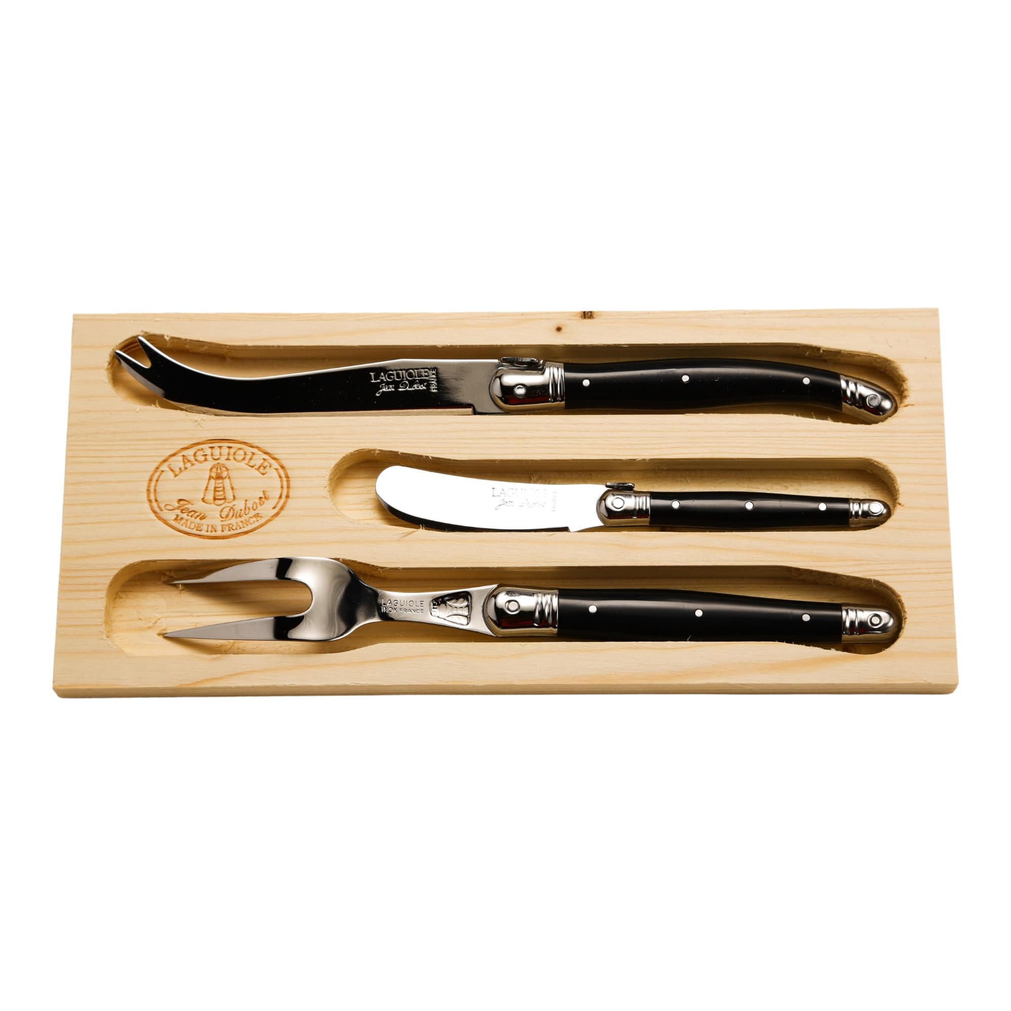 Foto 2 pulgar | Set De Quesos Jean Dubost Laguiole De 3 Piezas Con Bandeja De Madera - Venta Internacional.