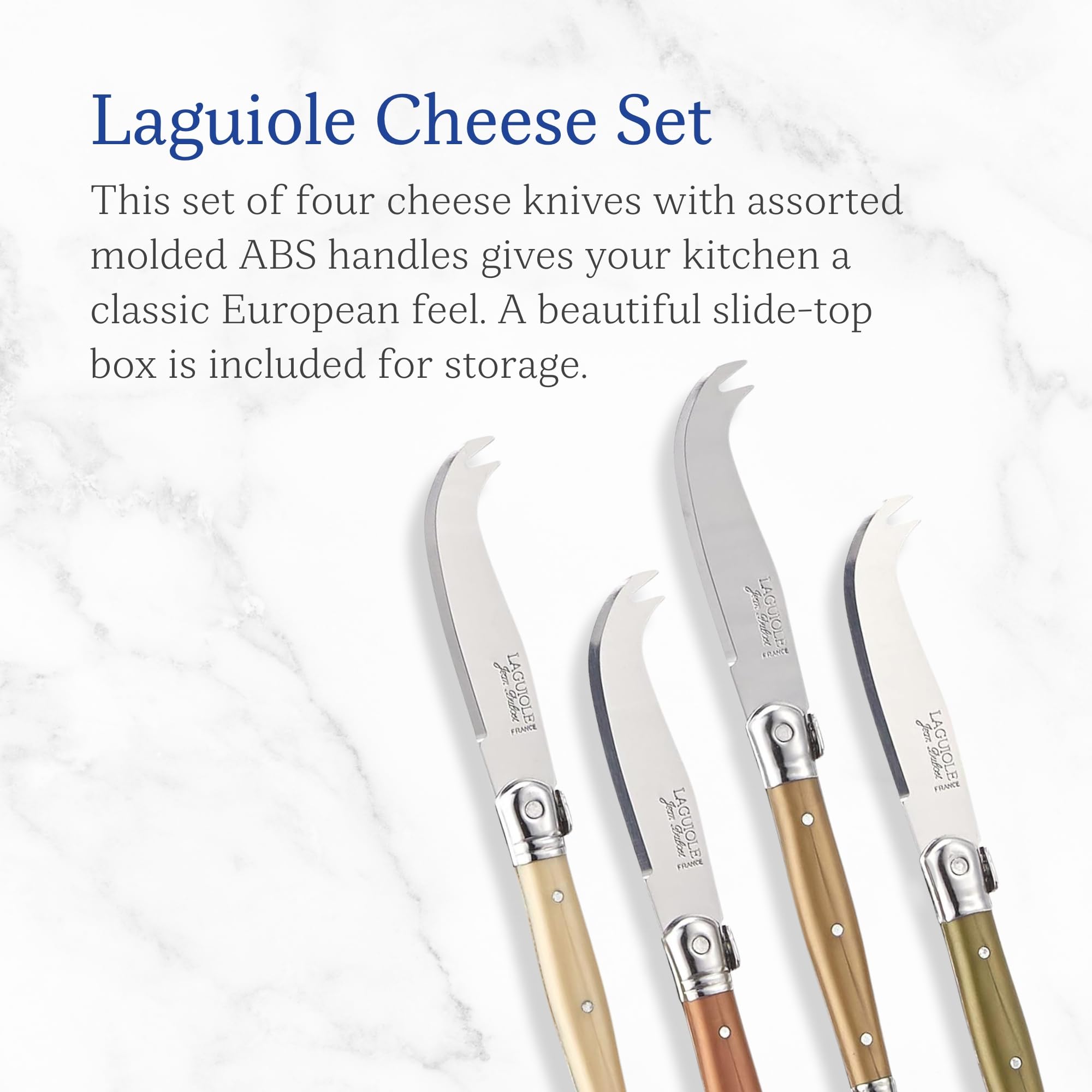 Foto 2 | Juego De Cuchillos Para Queso Jean Dubost Laguiole  Acero Inoxidable  4 Piezas - Venta Internacional.