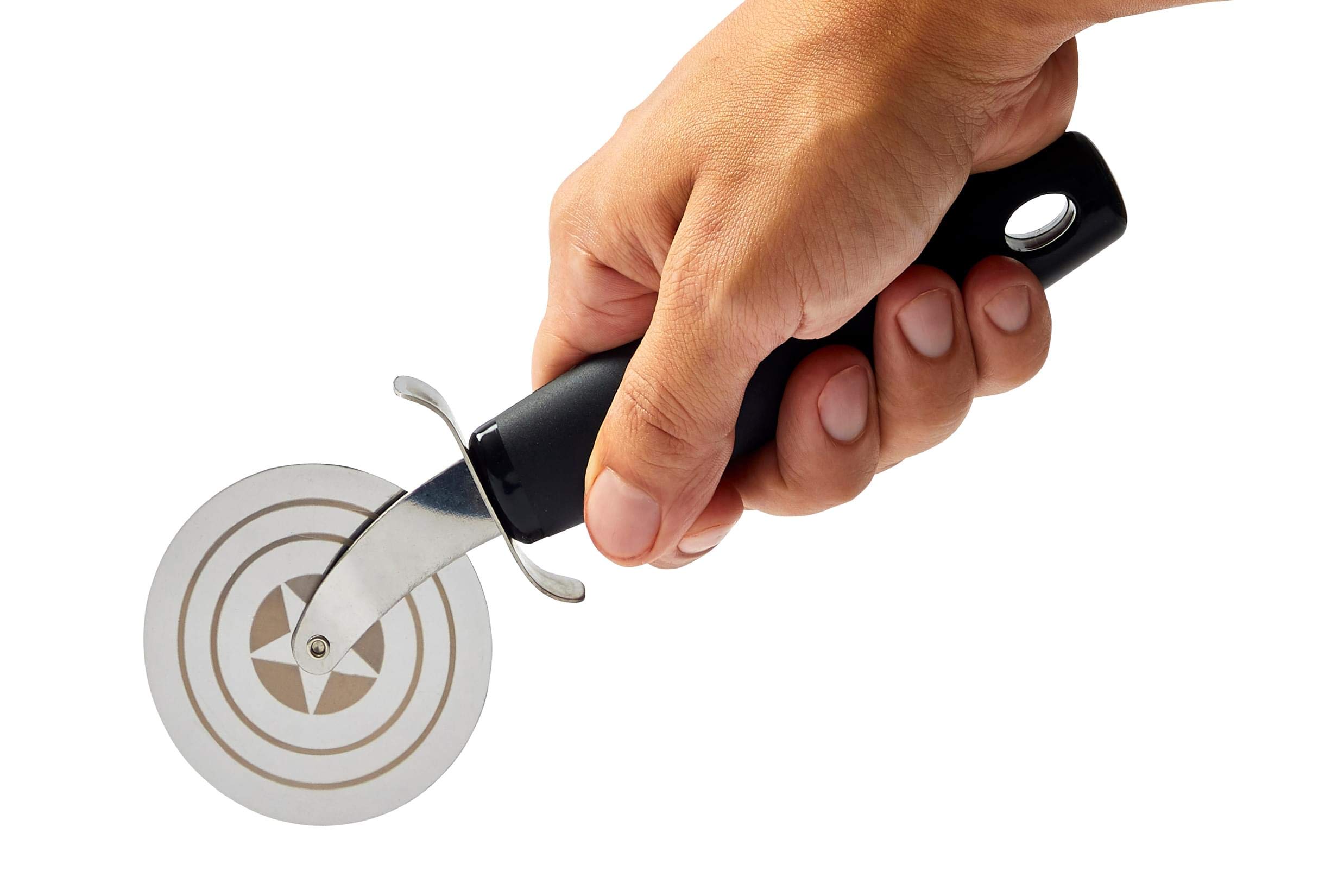 Foto 4 pulgar | Cortador De Pizza Marvel Captain America Shield  Hoja De Acero - Venta Internacional.