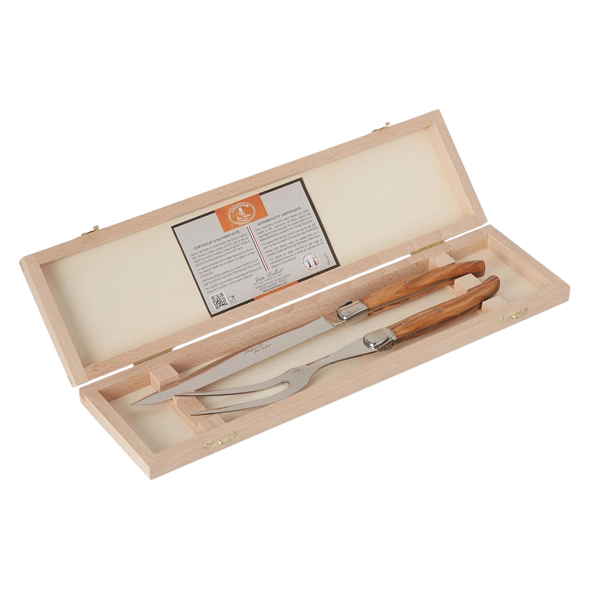 Foto 1 | Set De Tallado Jean Dubost Laguiole Con Asas De Madera De Olivo - Venta Internacional.