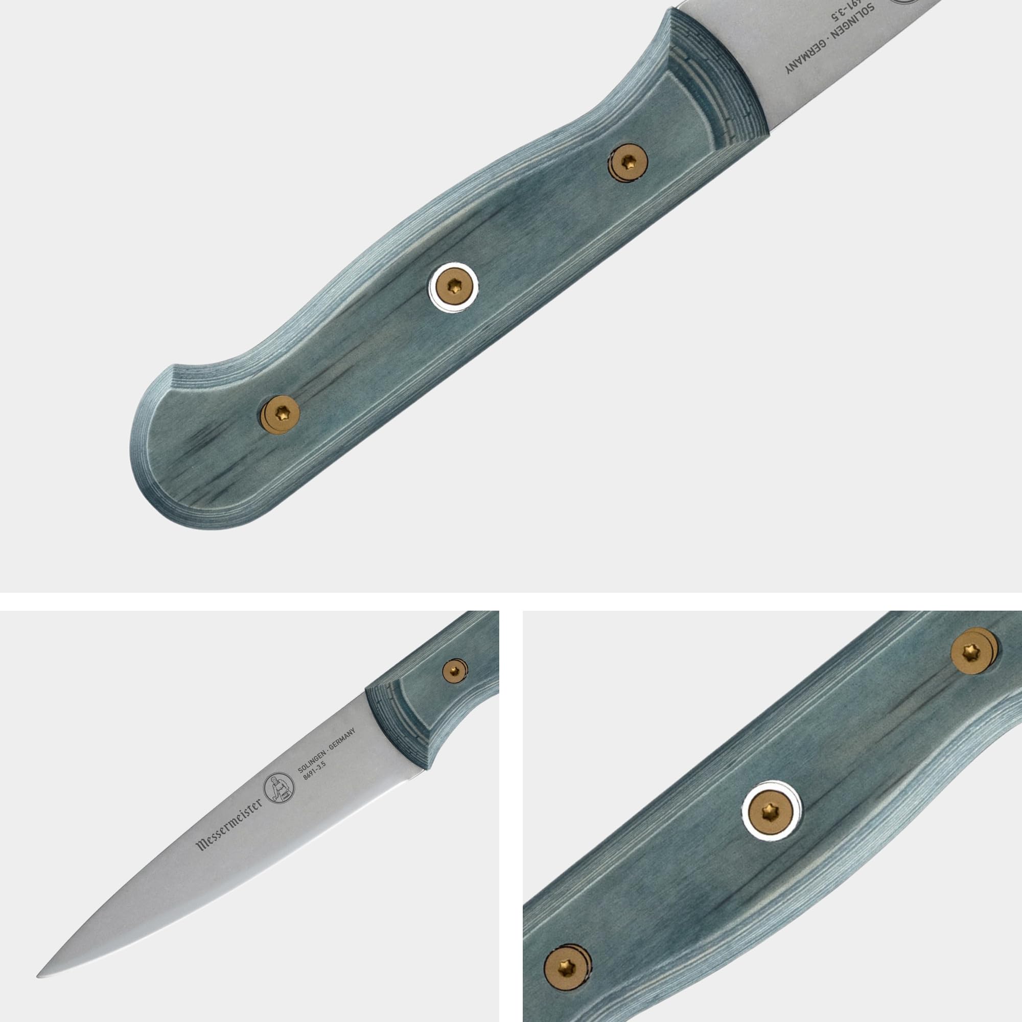 Foto 5 pulgar | Cuchillo De Pelar Messermeister Personalizado Azul Índigo 8 9 Cm - Venta Internacional.