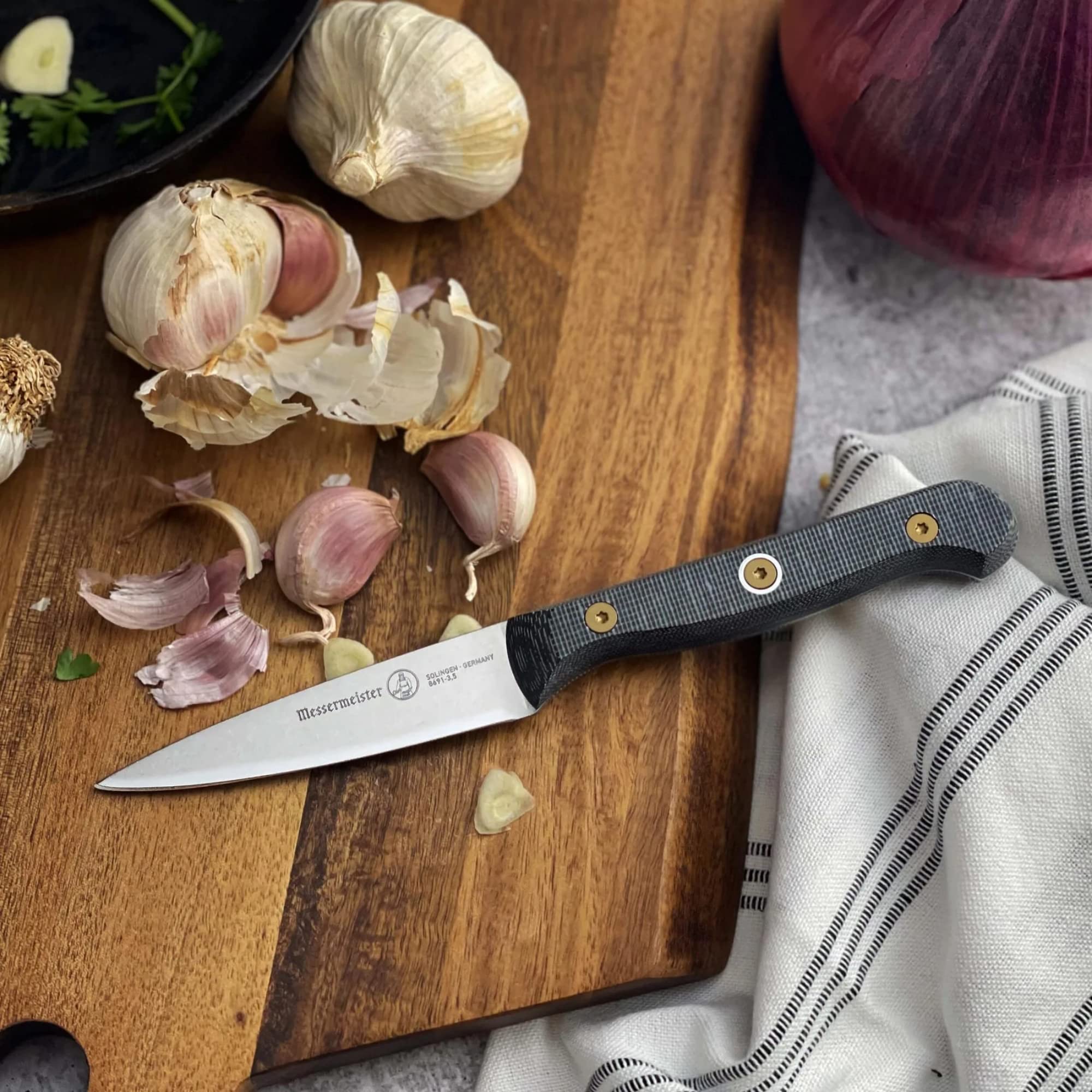 Foto 6 | Cuchillo De Pelar Messermeister Personalizado Azul Índigo 8 9 Cm - Venta Internacional.