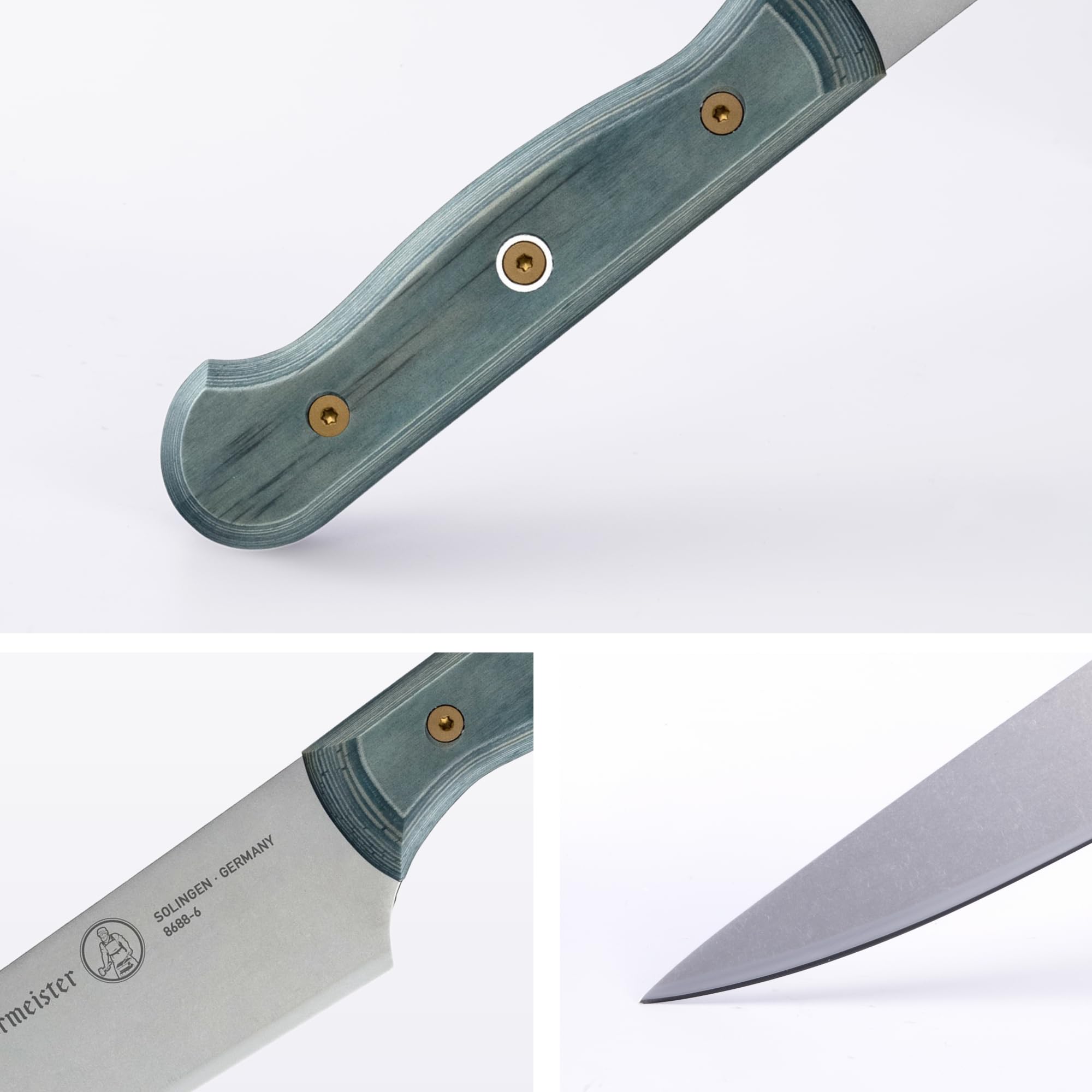 Foto 5 pulgar | Cuchillo Multiusos Messermeister Custom Indigo Blue 15 Cm - Venta Internacional.