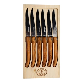 Foto 1 | Juego De Cuchillos Para Carne Jean Dubost Laguiole Madera De Olivo 6 Piezas - Venta Internacional.