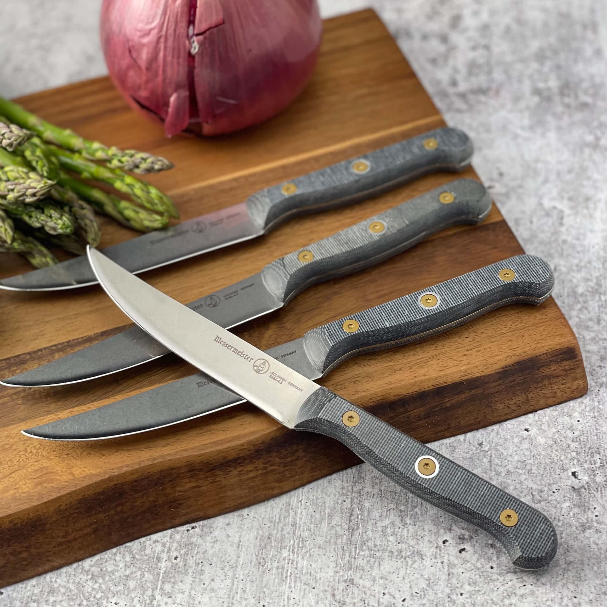 Foto 6 | Juego De Cuchillos Para Carne Messermeister Custom 4 Piezas X50 Steel - Venta Internacional.