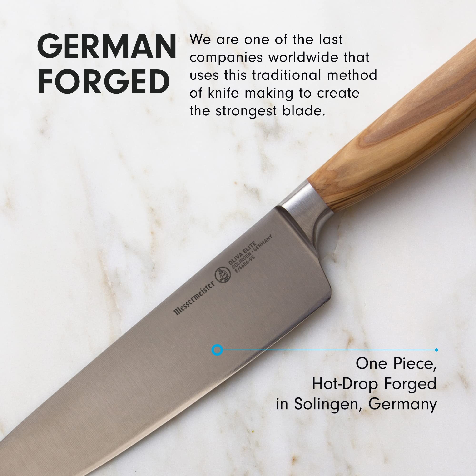 Foto 6 pulgar | Cuchillo De Chef Messermeister Oliva Elite Stealth 9'' - Venta Internacional.