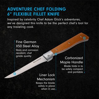 Foto 2 | Cuchillo Para Filetear Messermeister Adventure Chef Plegable 15 Cm - Venta Internacional.
