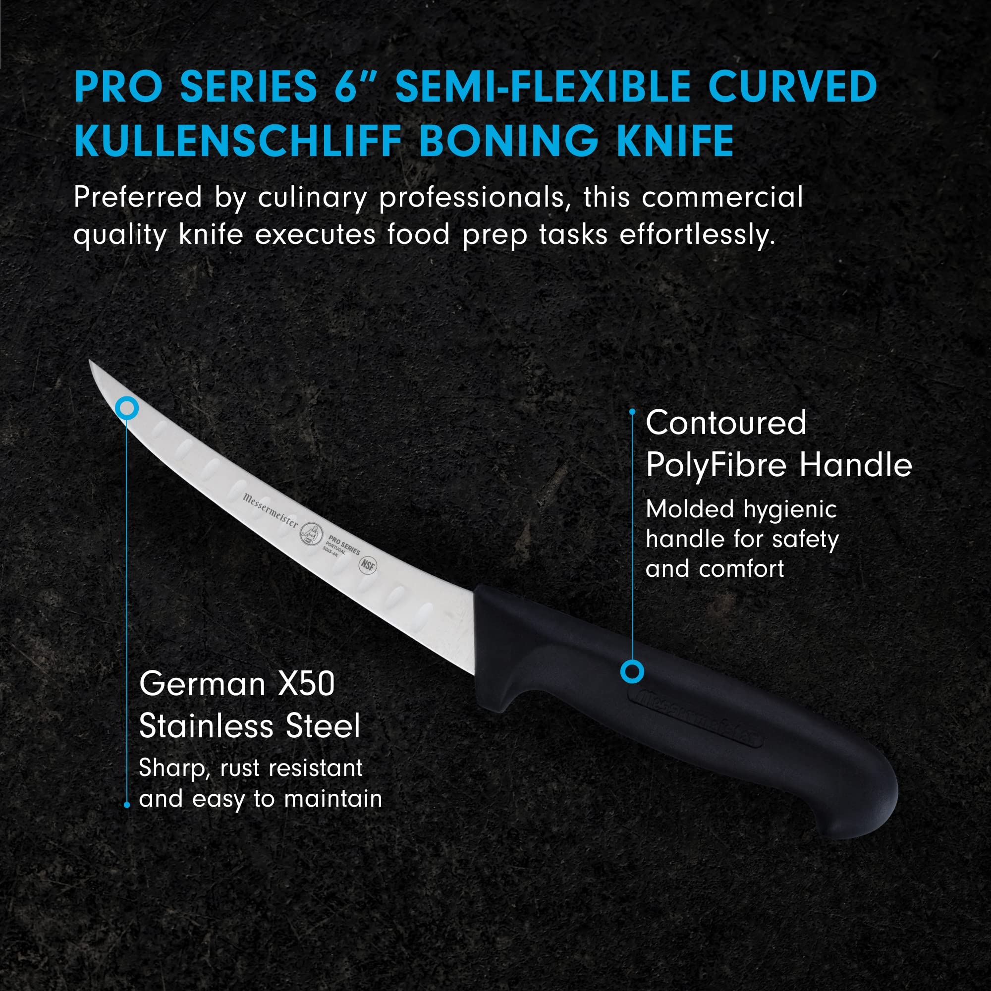 Foto 3 pulgar | Cuchillo Para Deshuesar Messermeister Four Seasons 15 Cm Con Kullenschliff - Venta Internacional.