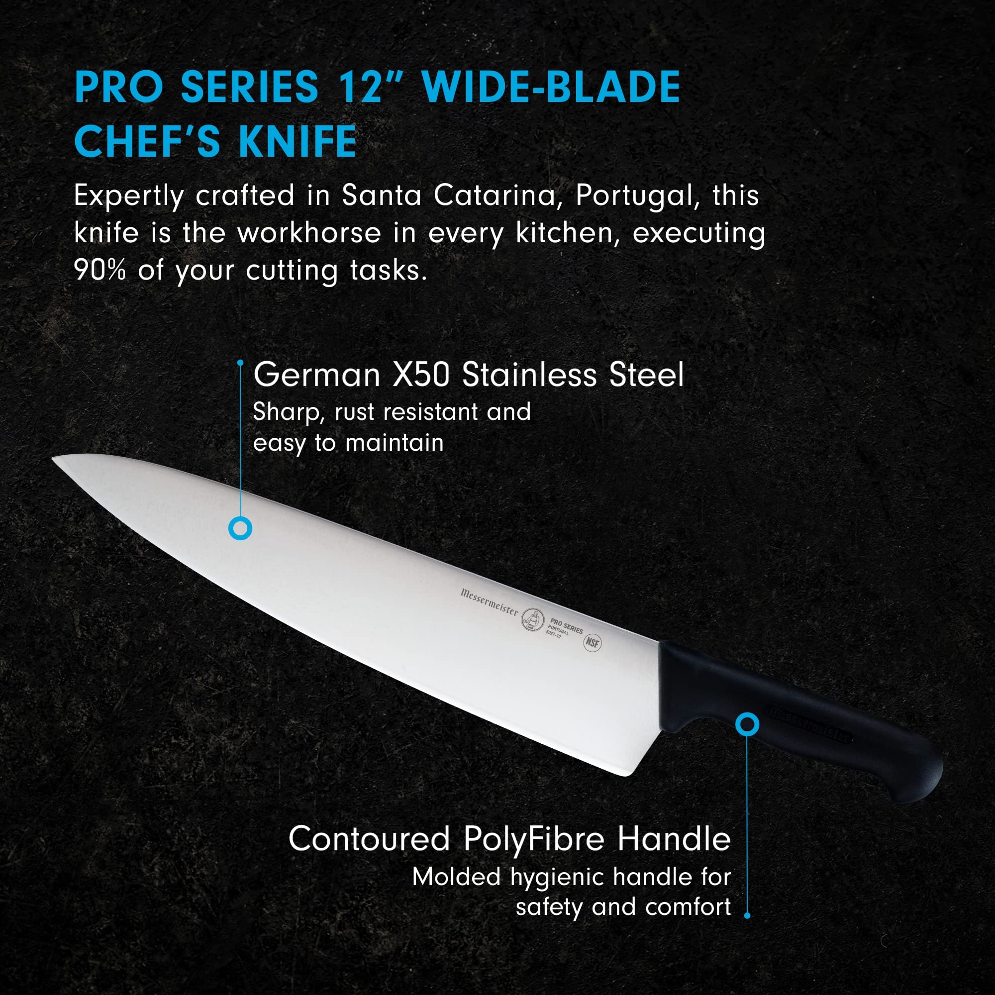 Foto 3 pulgar | Cuchillo De Chef Messermeister Pro Series De 30 Cm De Hoja Ancha - Venta Internacional.