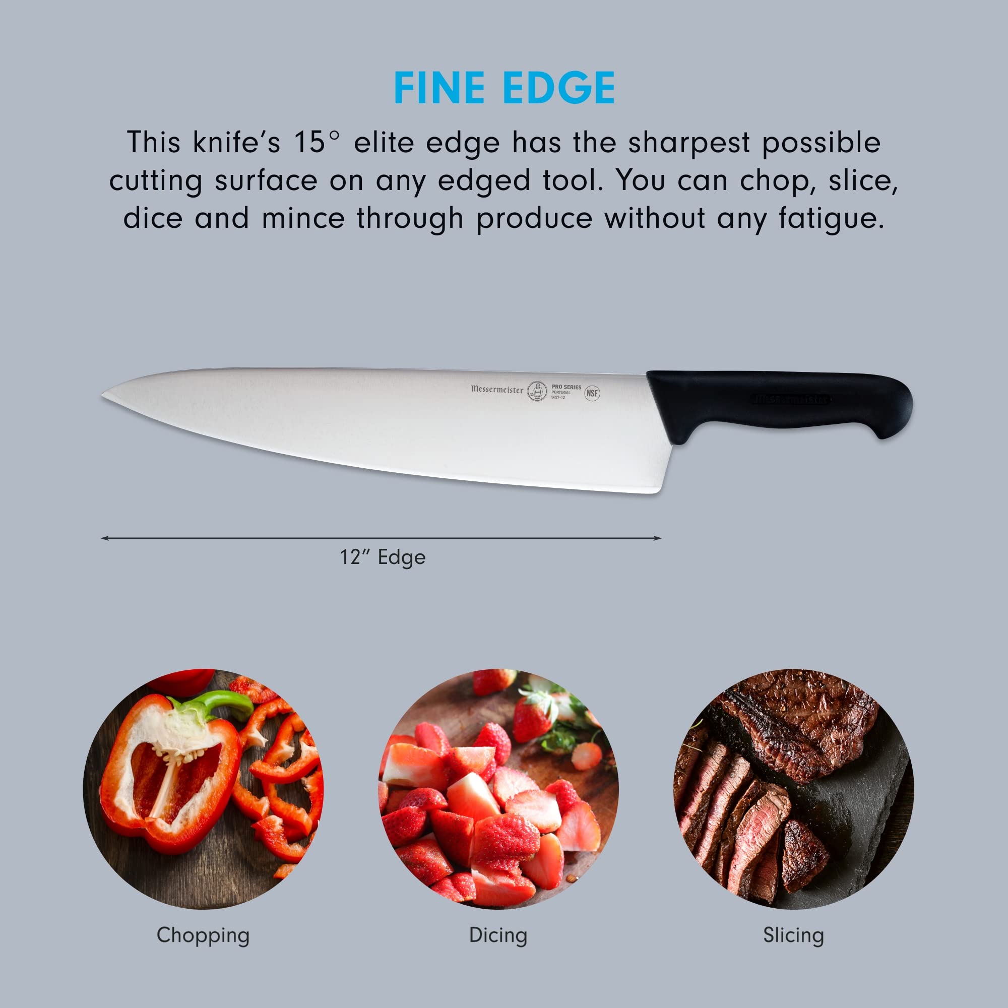 Foto 4 pulgar | Cuchillo De Chef Messermeister Pro Series De 30 Cm De Hoja Ancha - Venta Internacional.