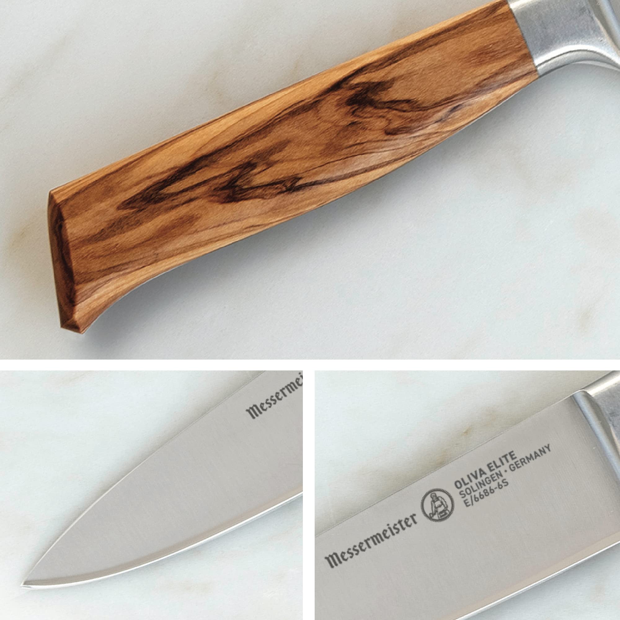 Foto 5 pulgar | Cuchillo De Chef Messermeister Oliva Elite Stealth 6'' - Venta Internacional.