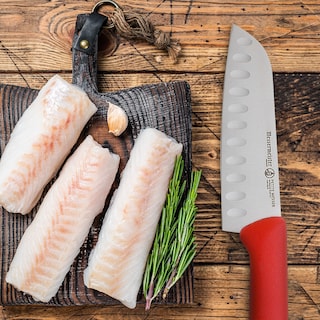 Foto 6 | Cuchillo Santoku Messermeister Petite Messer De 5 Pulgadas Rojo Inoxidable - Venta Internacional.