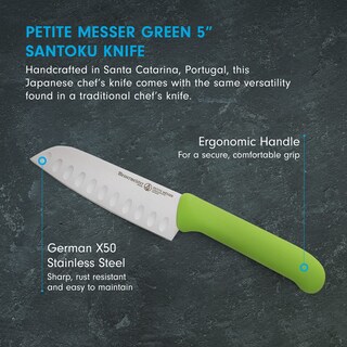 Foto 2 | Cuchillo Santoku Messermeister Petite Messer De 5 Pulgadas Con Mango Verde - Venta Internacional.
