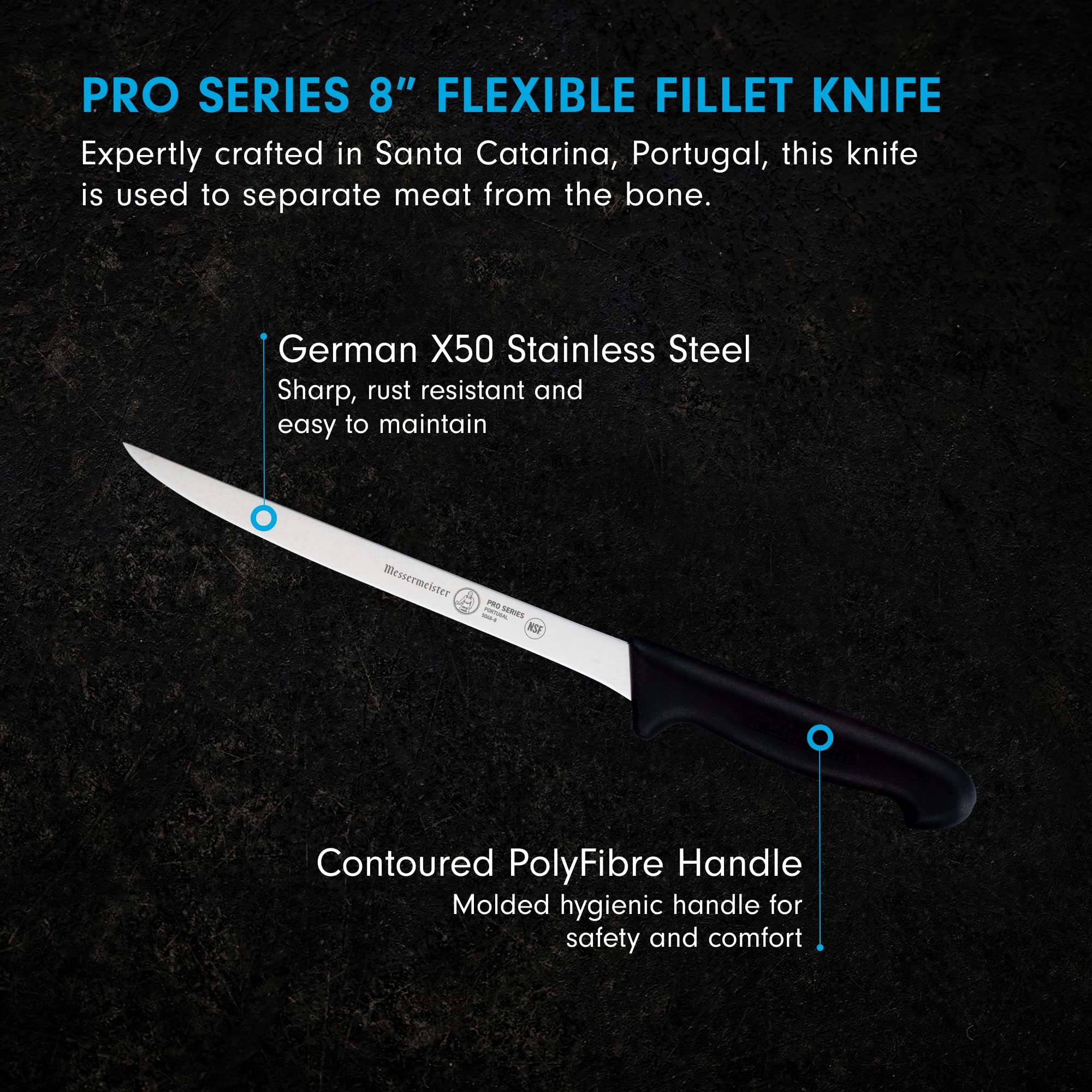 Foto 3 pulgar | Cuchillo Para Filetear Messermeister Pro Series 8'' Flexible - Venta Internacional.