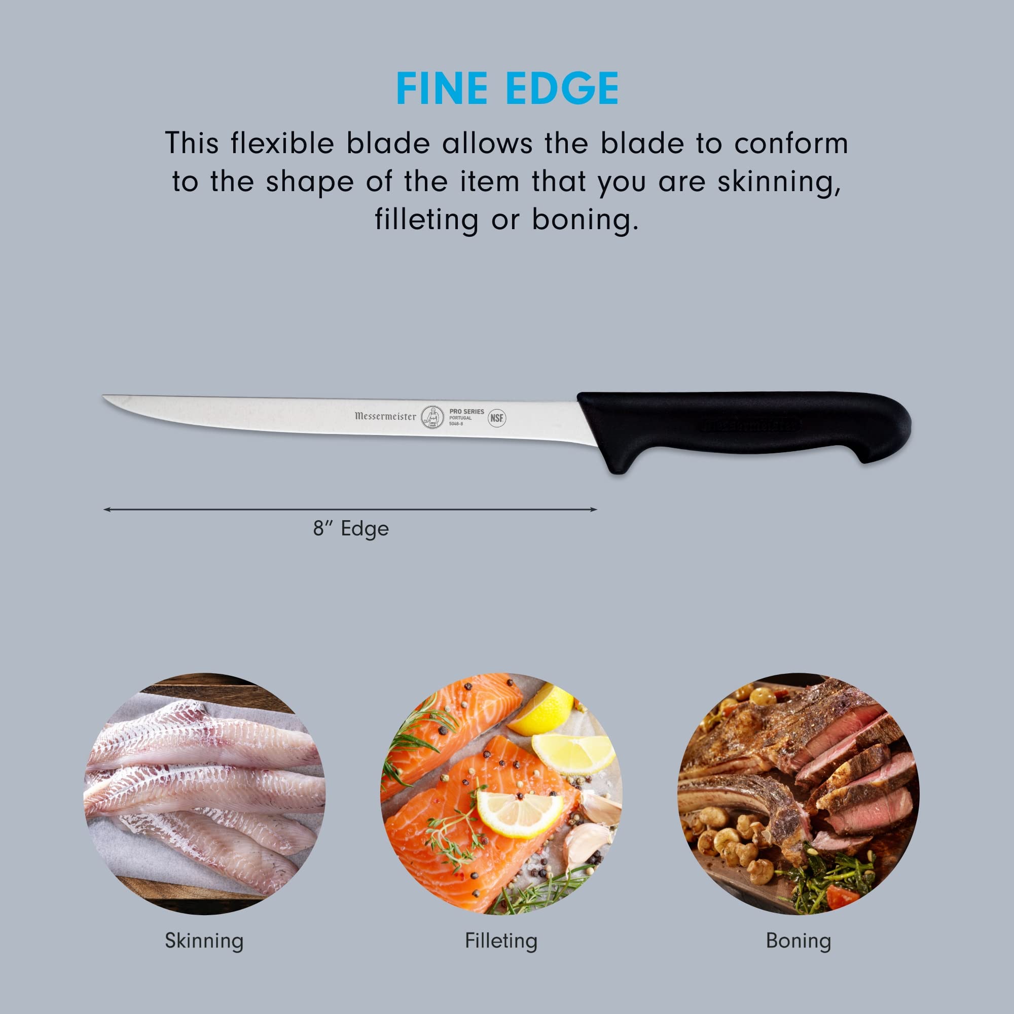 Foto 4 pulgar | Cuchillo Para Filetear Messermeister Pro Series 8'' Flexible - Venta Internacional.