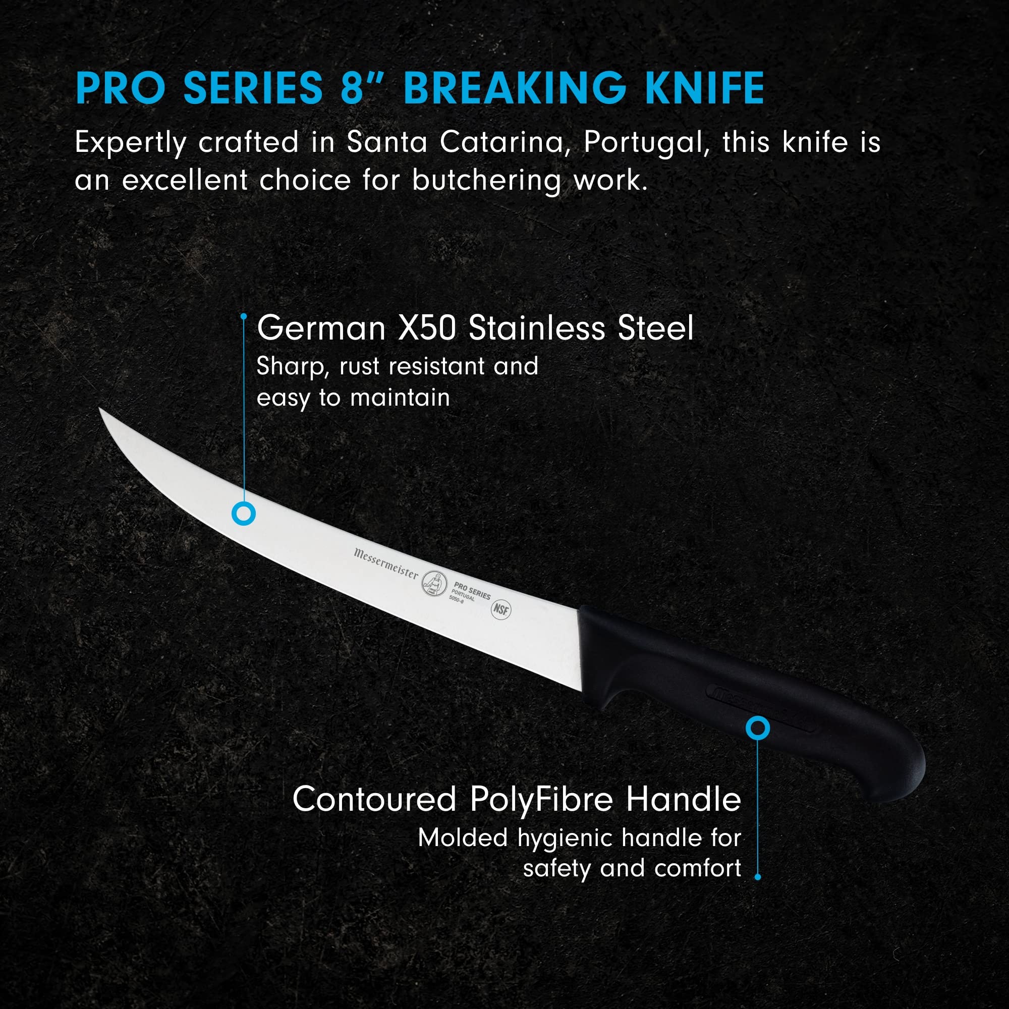 Foto 3 pulgar | Cuchillo Para Romper Messermeister Pro Series 8 Pulgadas  Acero Alemán - Venta Internacional.