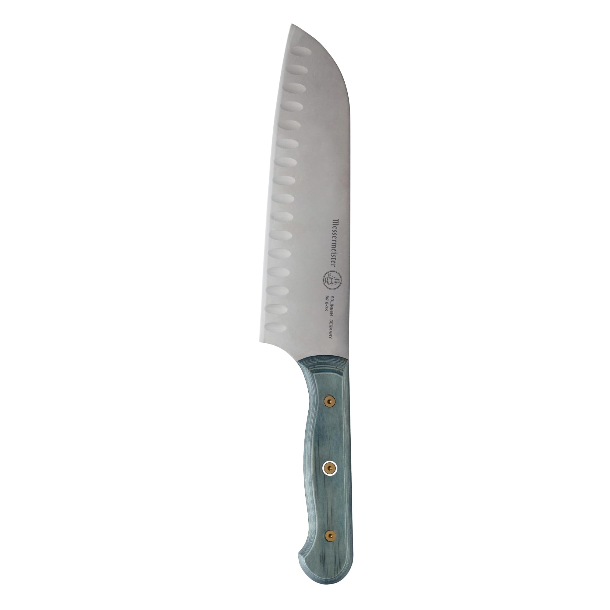 Foto 2 pulgar | Cuchillo Santoku Messermeister Custom 7» Kullens Indigo Blue - Venta Internacional.
