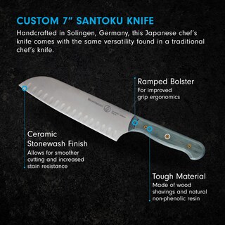 Foto 2 | Cuchillo Santoku Messermeister Custom 7» Kullens Indigo Blue - Venta Internacional.