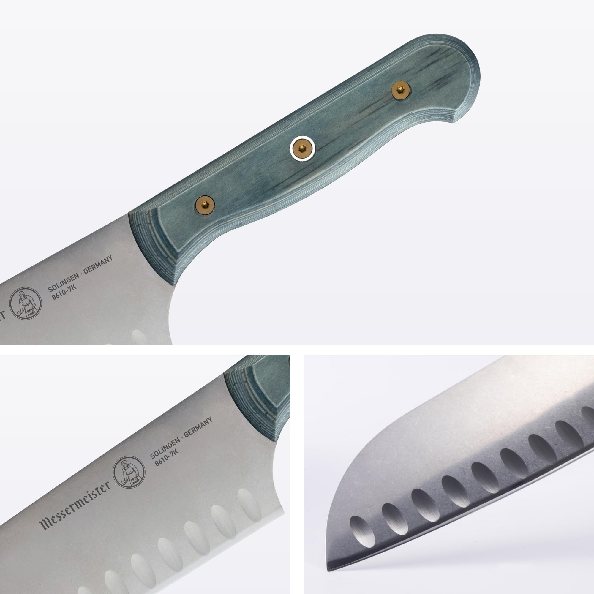 Foto 5 pulgar | Cuchillo Santoku Messermeister Custom 7» Kullens Indigo Blue - Venta Internacional.