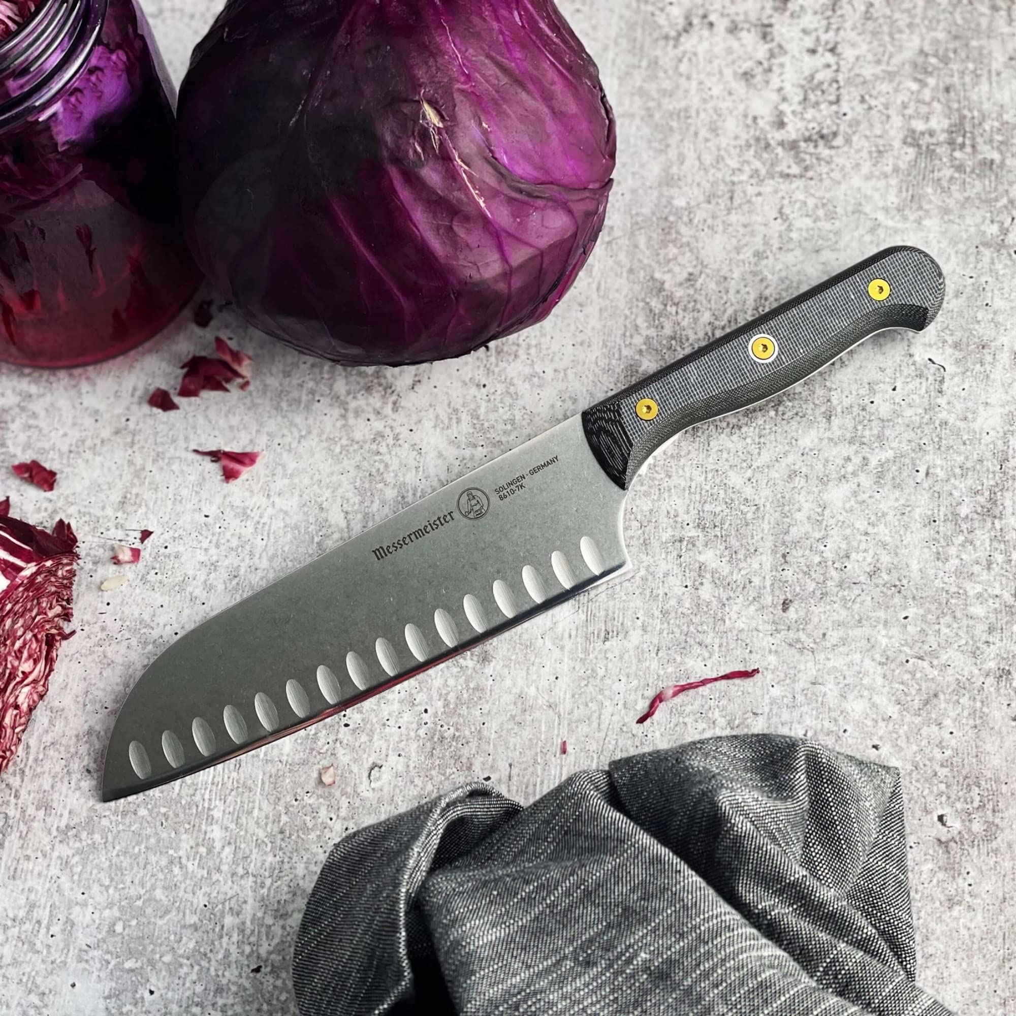 Foto 7 pulgar | Cuchillo Santoku Messermeister Custom 7» Kullens Indigo Blue - Venta Internacional.