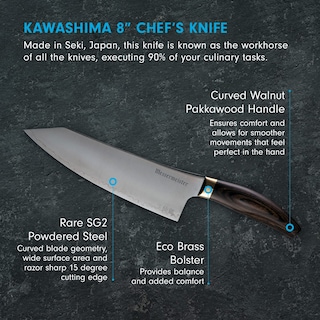 Foto 2 | Cuchillo De Chef Messermeister Kawashima 20 Cm Sg2 De Acero - Venta Internacional.
