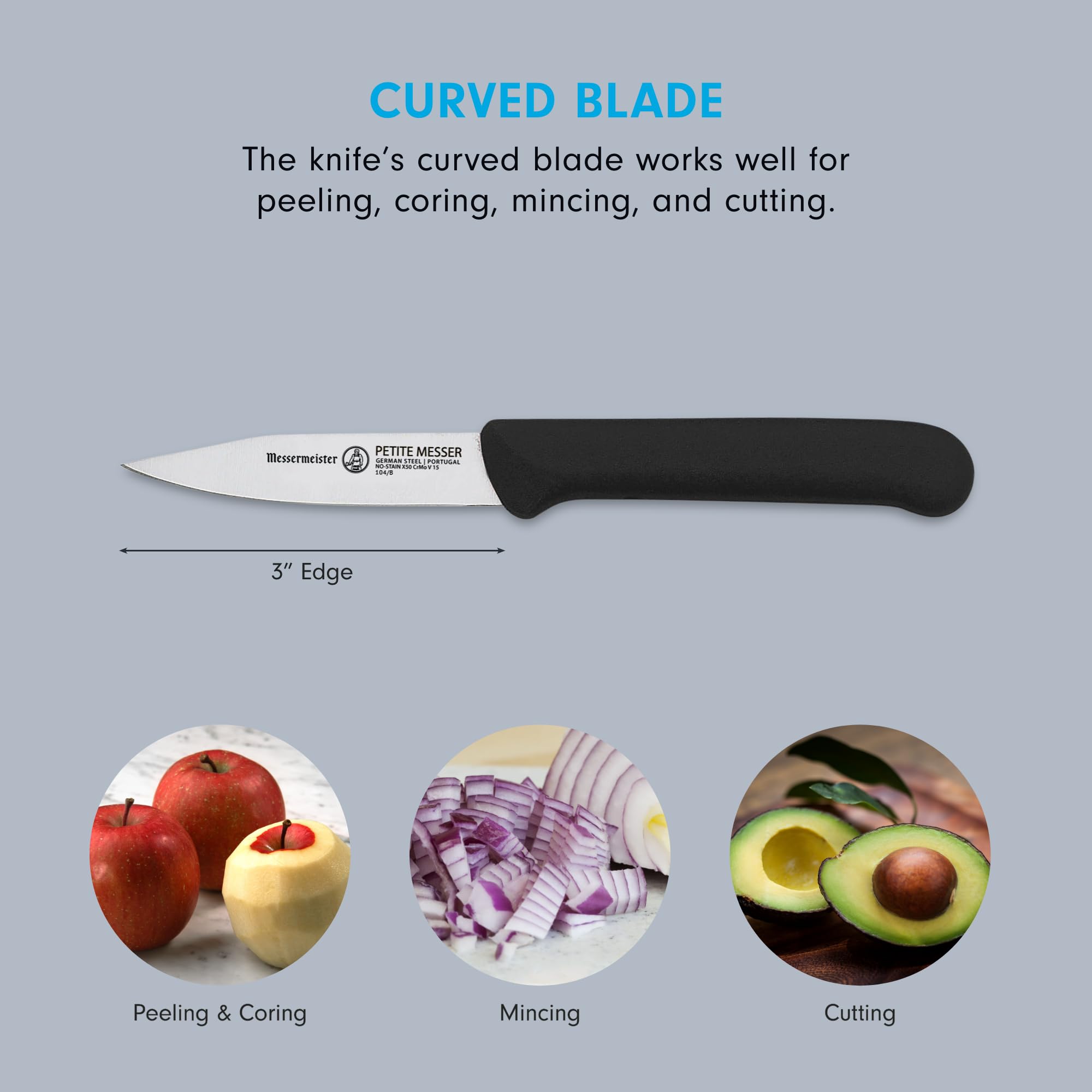 Foto 4 pulgar | Cuchillo De Pelar Messermeister Petite Messer De 3 Pulgadas Con Funda - Venta Internacional.