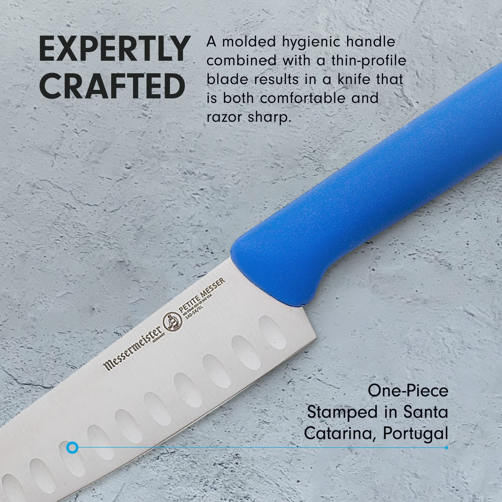 Foto 6 pulgar | Cuchillo Santoku Messermeister Petite Messer 5'' Azul - Venta Internacional.