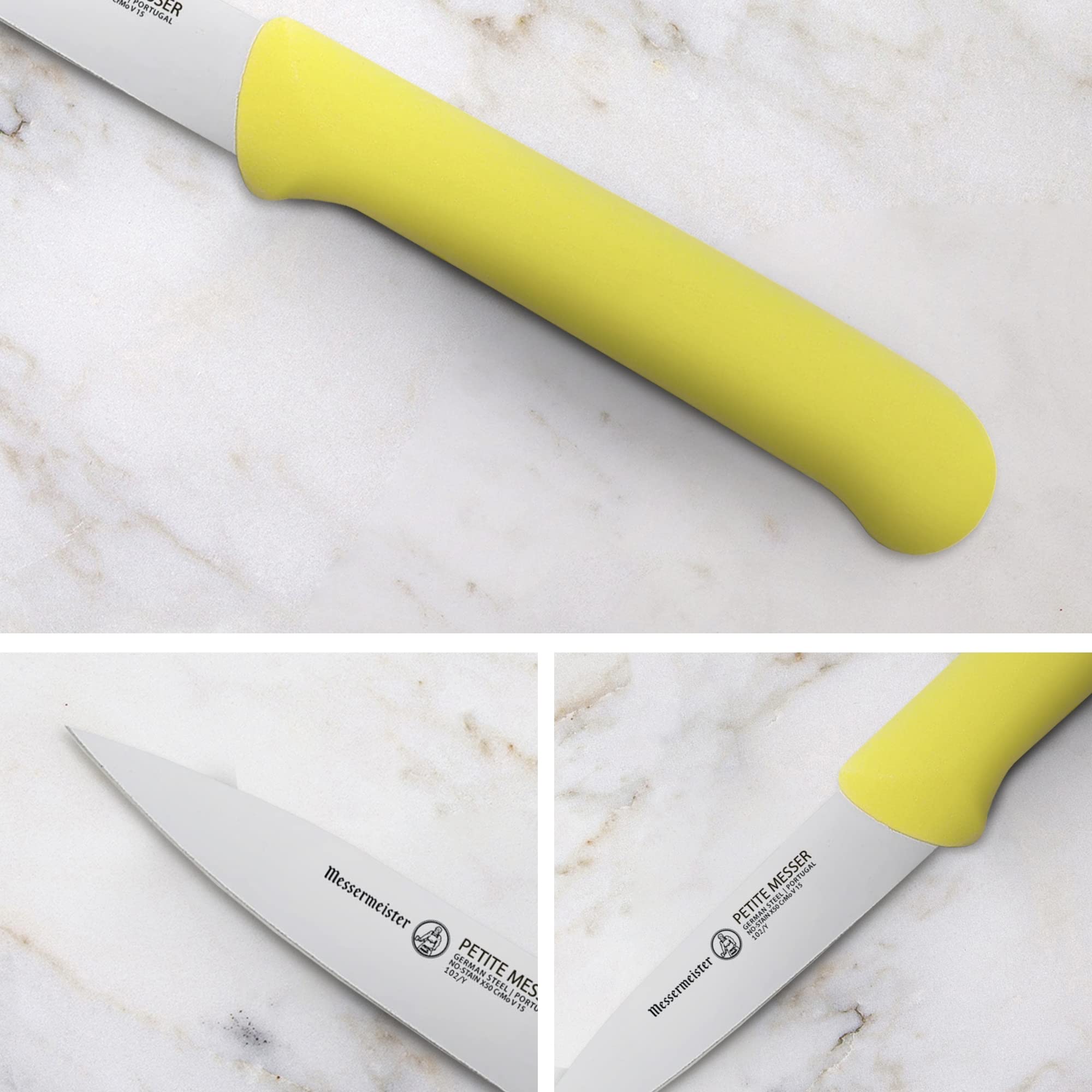 Foto 5 pulgar | Cuchillo Para Pelar Messermeister Petite Messer De 3 Pulgadas  Amarillo Con Funda - Venta Internacional.
