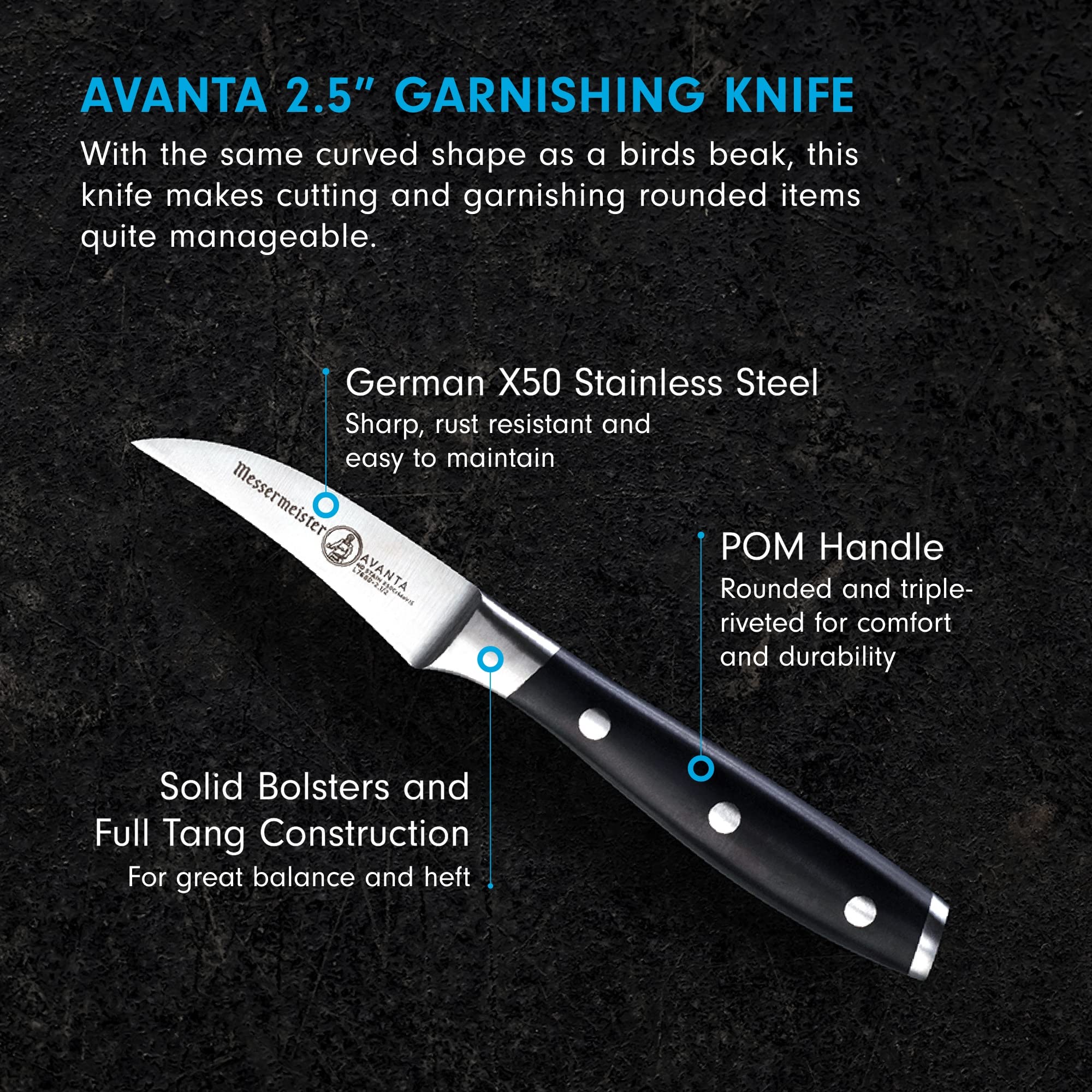Foto 3 pulgar | Cuchillo De Guarnición Messermeister Avanta Forjado  6 35 Cm  Alemán - Venta Internacional.