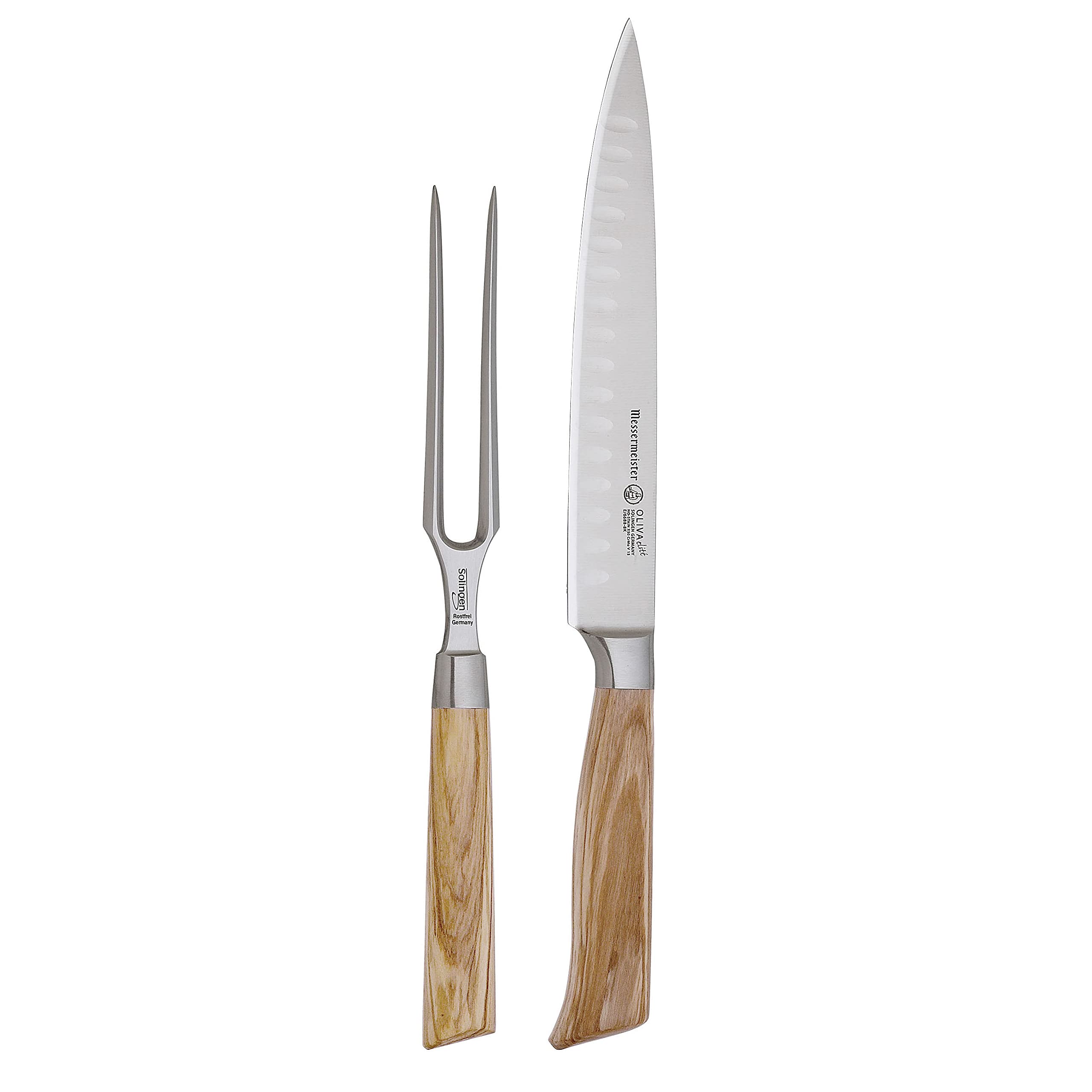 Foto 2 pulgar | Juego De Cuchillos Para Trinchar Messermeister Oliva Elite 20 Cm Con Tenedor - Venta Internacional.