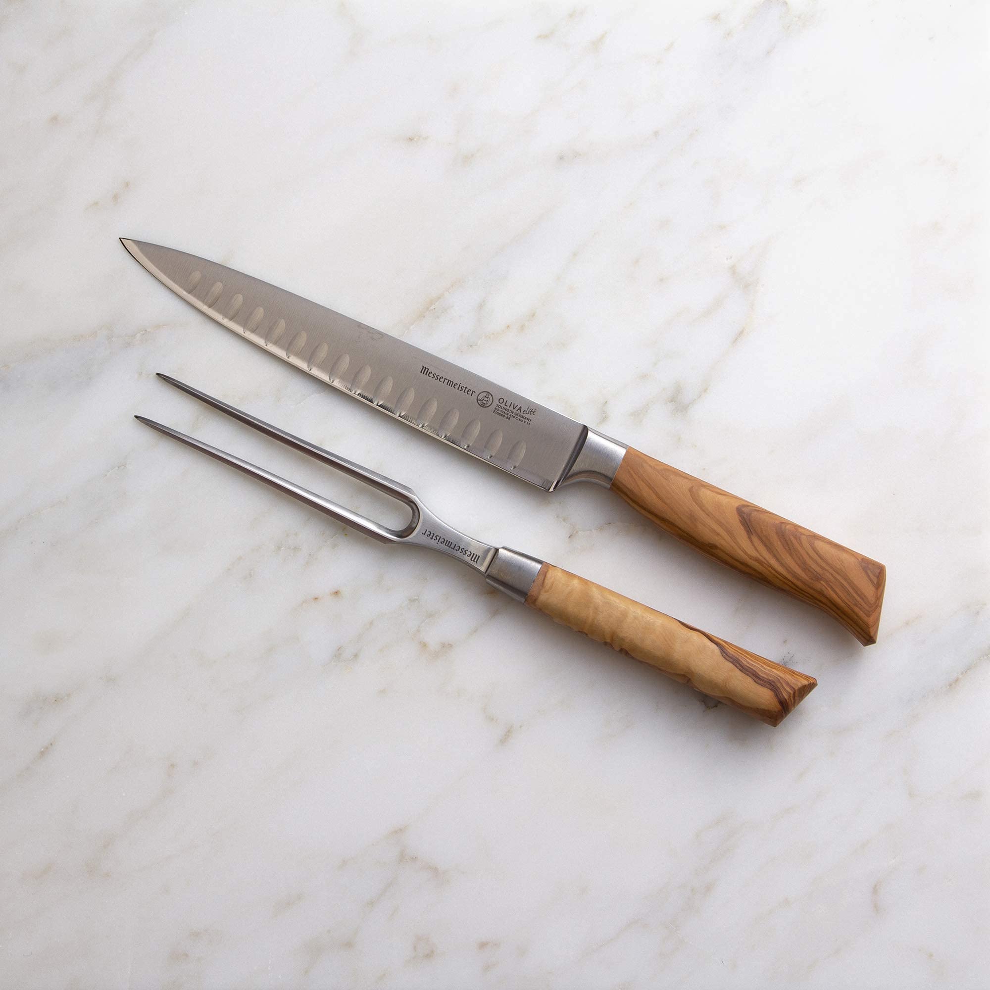 Foto 3 pulgar | Juego De Cuchillos Para Trinchar Messermeister Oliva Elite 20 Cm Con Tenedor - Venta Internacional.