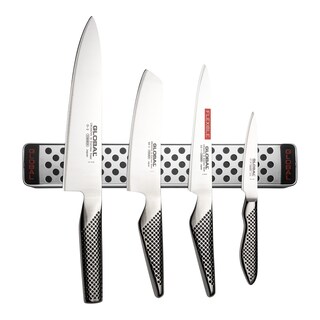 Foto 1 | Juego De Cuchillos Global Magnetic De 5 Piezas Con Soporte De Acero Inoxidable - Venta Internacional.