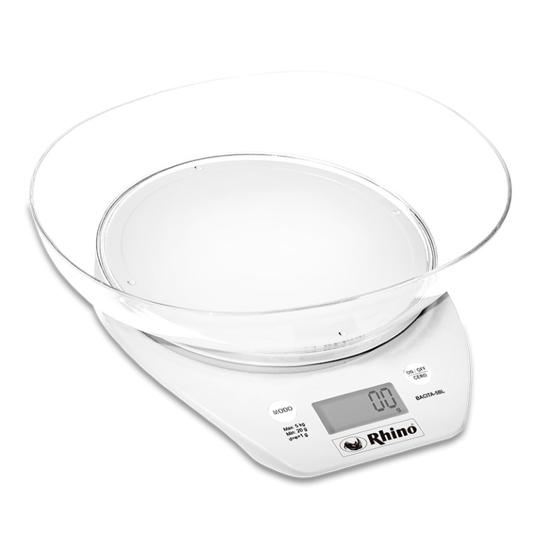 Foto 2 pulgar | Báscula Electrónica Rhino color Blanco de Cocina con Tazón 5kg/1g