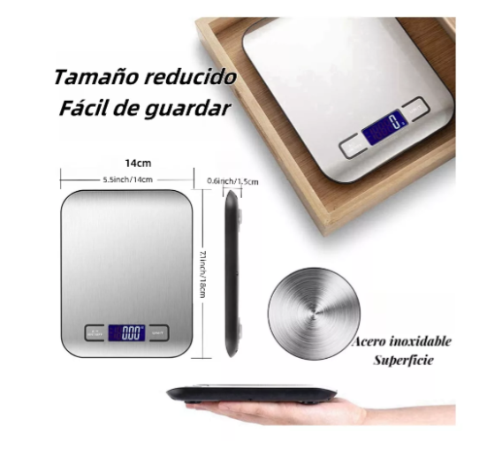 Foto 4 pulgar | Bascula Digital Xtellar Para Cocina Color Plata